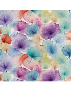 Royal Samt Stoff Polyester Zum Nähen - Motiv Blumen - RDX2418