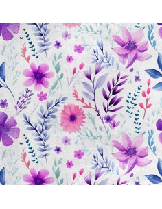 Royal Samt Stoff Polyester Zum Nähen - Motiv Blumen - RDX2419