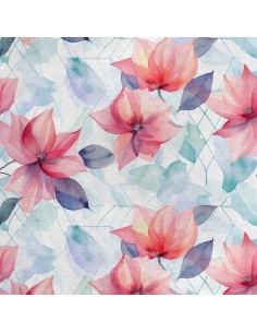 Royal Samt Stoff Polyester Zum Nähen - Motiv Blumen - RDX2420