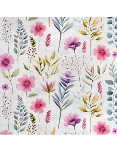 Royal Samt Stoff Polyester Zum Nähen - Motiv Blumen - RDX2436