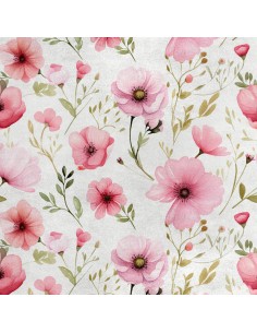 Royal Samt Stoff Polyester Zum Nähen - Motiv Blumen - RDX2440