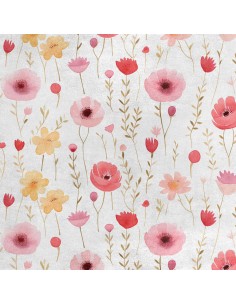 Royal Samt Stoff Polyester Zum Nähen - Motiv Blumen - RDX2452