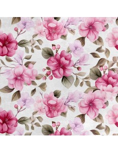Royal Samt Stoff Polyester Zum Nähen - Motiv Blumen - RDX2458