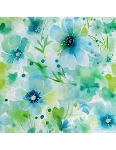 Royal Samt Stoff Polyester Zum Nähen - Motiv Blumen - RDX2463