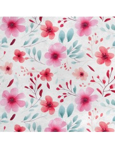 Royal Samt Stoff Polyester Zum Nähen - Motiv Blumen - RDX2476