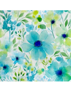 Royal Samt Stoff Polyester Zum Nähen - Motiv Blumen - RDX2477