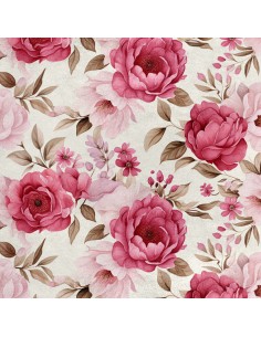 Royal Samt Stoff Polyester Zum Nähen - Motiv Blumen - RDX2480
