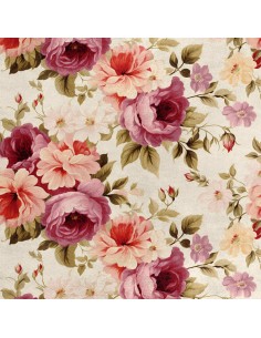 Royal Samt Stoff Polyester Zum Nähen - Motiv Blumen - RDX2484