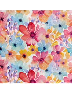Royal Samt Stoff Polyester Zum Nähen - Motiv Blumen - RDX2494