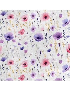 Royal Samt Stoff Polyester Zum Nähen - Motiv Blumen - RDX2503