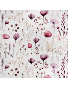 Royal Samt Stoff Polyester Zum Nähen - Motiv Blumen - RDX2504