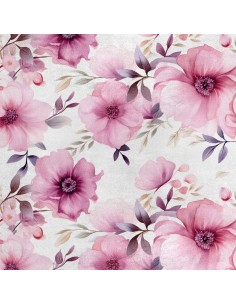 Royal Samt Stoff Polyester Zum Nähen - Motiv Blumen - RDX2507