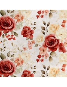 Royal Samt Stoff Polyester Zum Nähen - Motiv Blumen - RDX2510