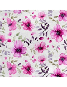 Royal Samt Stoff Polyester Zum Nähen - Motiv Blumen - RDX2513