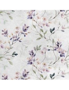 Royal Samt Stoff Polyester Zum Nähen - Motiv Blumen - RDX2518