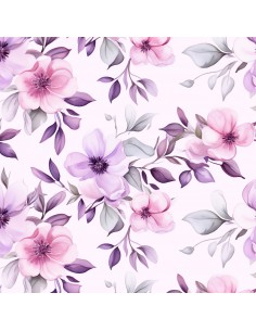 Royal Samt Stoff Polyester Zum Nähen - Motiv Blumen - RDX2526