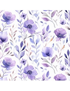 Royal Samt Stoff Polyester Zum Nähen - Motiv Blumen - RDX2530