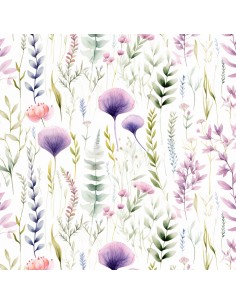 Royal Samt Stoff Polyester Zum Nähen - Motiv Blumen - RDX2532