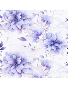 Royal Samt Stoff Polyester Zum Nähen - Motiv Blumen - RDX2535