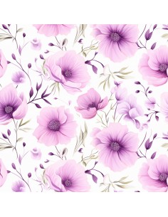 Royal Samt Stoff Polyester Zum Nähen - Motiv Blumen - RDX2544