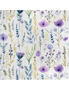 Royal Samt Stoff Polyester Zum Nähen - Motiv Blumen - RDX2566