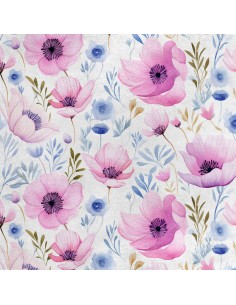 Royal Samt Stoff Polyester Zum Nähen - Motiv Blumen - RDX2599