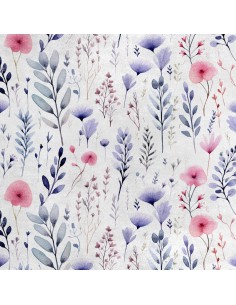 Royal Samt Stoff Polyester Zum Nähen - Motiv Blumen - RDX2615