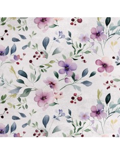 Royal Samt Stoff Polyester Zum Nähen - Motiv Blumen - RDX2627