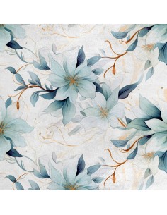 Royal Samt Stoff Polyester Zum Nähen - Motiv Blumen - RDX2629