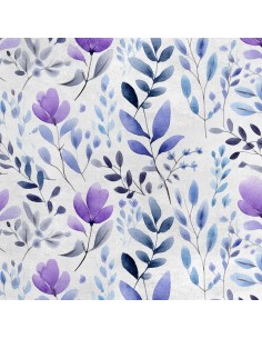 Royal Samt Stoff Polyester Zum Nähen - Motiv Blumen - RDX2630