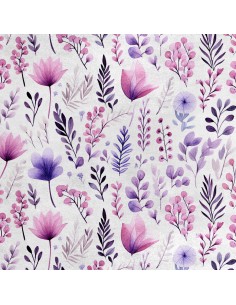 Royal Samt Stoff Polyester Zum Nähen - Motiv Blumen - RDX2643