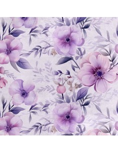Royal Samt Stoff Polyester Zum Nähen - Motiv Blumen - RDX2644