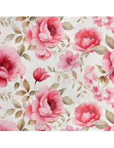 Royal Samt Stoff Polyester Zum Nähen - Motiv Blumen - RDX2657