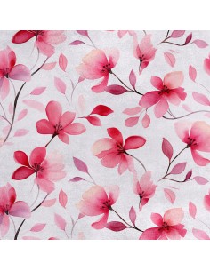 Royal Samt Stoff Polyester Zum Nähen - Motiv Blumen - RDX2658