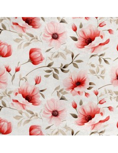 Royal Samt Stoff Polyester Zum Nähen - Motiv Blumen - RDX2663
