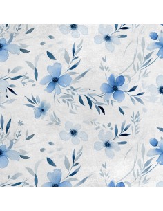 Royal Samt Stoff Polyester Zum Nähen - Motiv Blumen - RDX2665