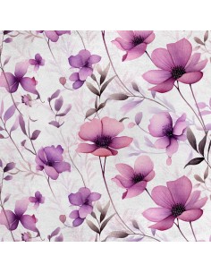Royal Samt Stoff Polyester Zum Nähen - Motiv Blumen - RDX2669