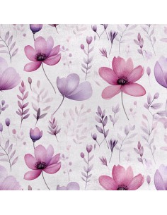 Royal Samt Stoff Polyester Zum Nähen - Motiv Blumen - RDX2679