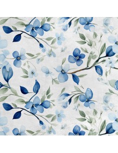 Royal Samt Stoff Polyester Zum Nähen - Motiv Blumen - RDX2682