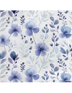 Royal Samt Stoff Polyester Zum Nähen - Motiv Blumen - RDX2688