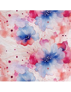 Royal Samt Stoff Polyester Zum Nähen - Motiv Blumen - RDX2691