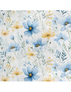 Royal Samt Stoff Polyester Zum Nähen - Motiv Blumen - RDX2692