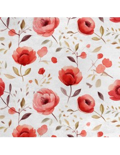 Royal Samt Stoff Polyester Zum Nähen - Motiv Blumen - RDX2703