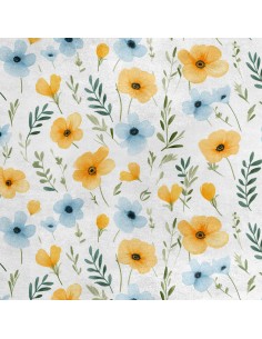 Royal Samt Stoff Polyester Zum Nähen - Motiv Blumen - RDX2704