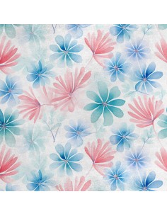 Royal Samt Stoff Polyester Zum Nähen - Motiv Blumen - RDX2714