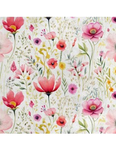Royal Samt Stoff Polyester Zum Nähen - Motiv Blumen - RDX2721