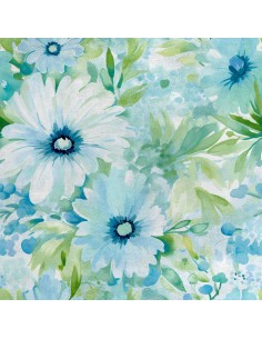 Royal Samt Stoff Polyester Zum Nähen - Motiv Blumen - RDX2728