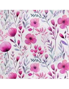 Royal Samt Stoff Polyester Zum Nähen - Motiv Blumen - RDX2733