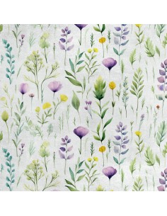 Royal Samt Stoff Polyester Zum Nähen - Motiv Blumen - RDX2739