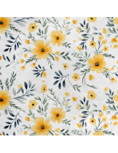 Royal Samt Stoff Polyester Zum Nähen - Motiv Blumen - RDX2740